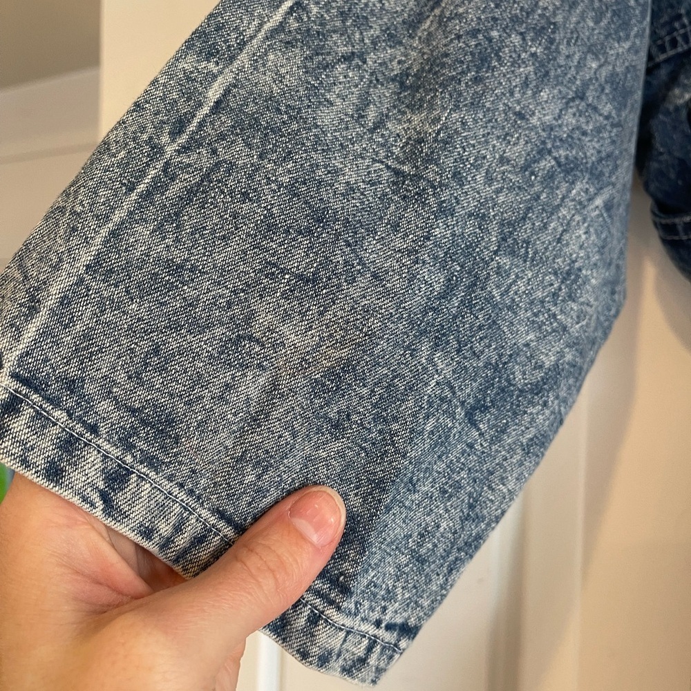 Vintage 80s Ideas Acid Wash Denim Jumpsuit - M - Picture 5 of 7